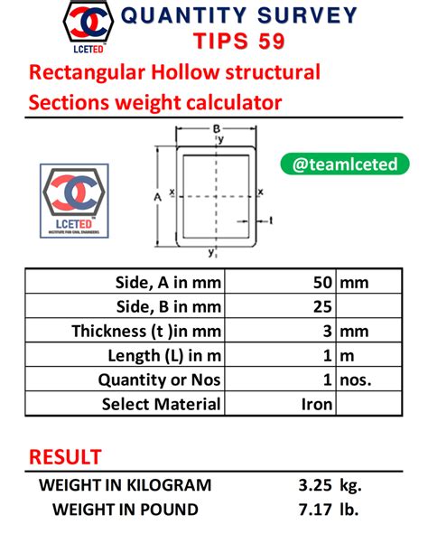 mild steel rectangular box section weight calculator|steel hollow cylinder weight calculator.